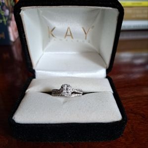 Engagement and wedding ring